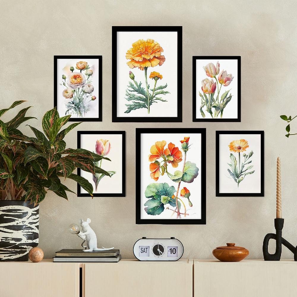 Nacnic Nacnic Laminas Flores Naranjas Aestéticas