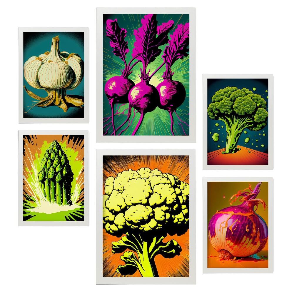 Nacnic Nacnic Láminas Pop Art De Verduras Set_3