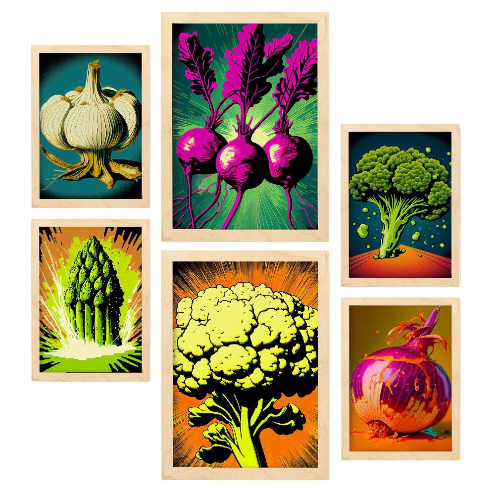 Nacnic Nacnic Láminas Pop Art De Verduras Set_3