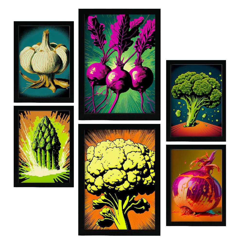 nacnic Nacnic Láminas Pop Art de Verduras Set_3
