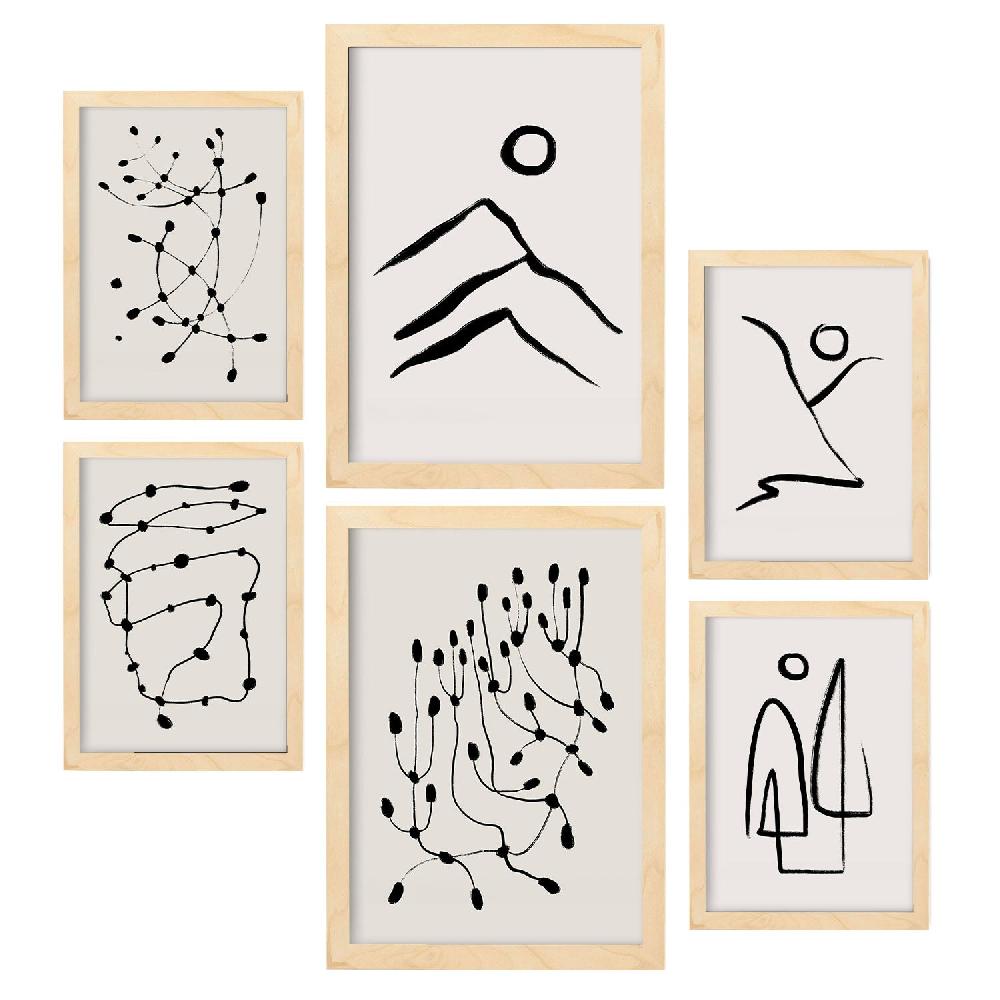 Nacnic Nacnic Set De 6 Láminas Abstractas Amantes