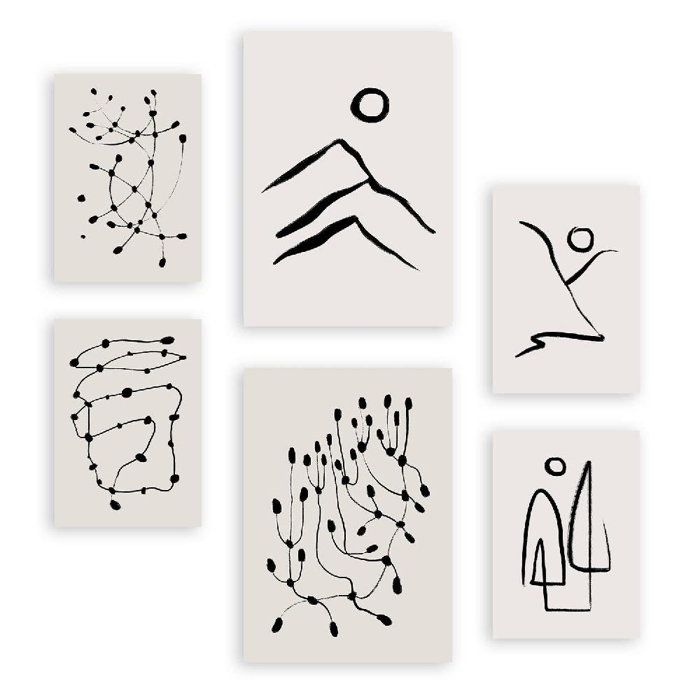 nacnic Nacnic Set de 6 Láminas Abstractas Amantes