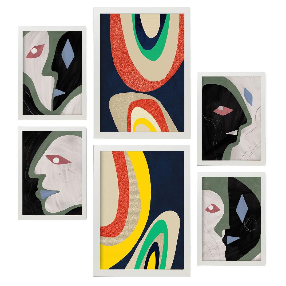 Nacnic Nacnic Set De 6 Láminas De Arte Abstracto