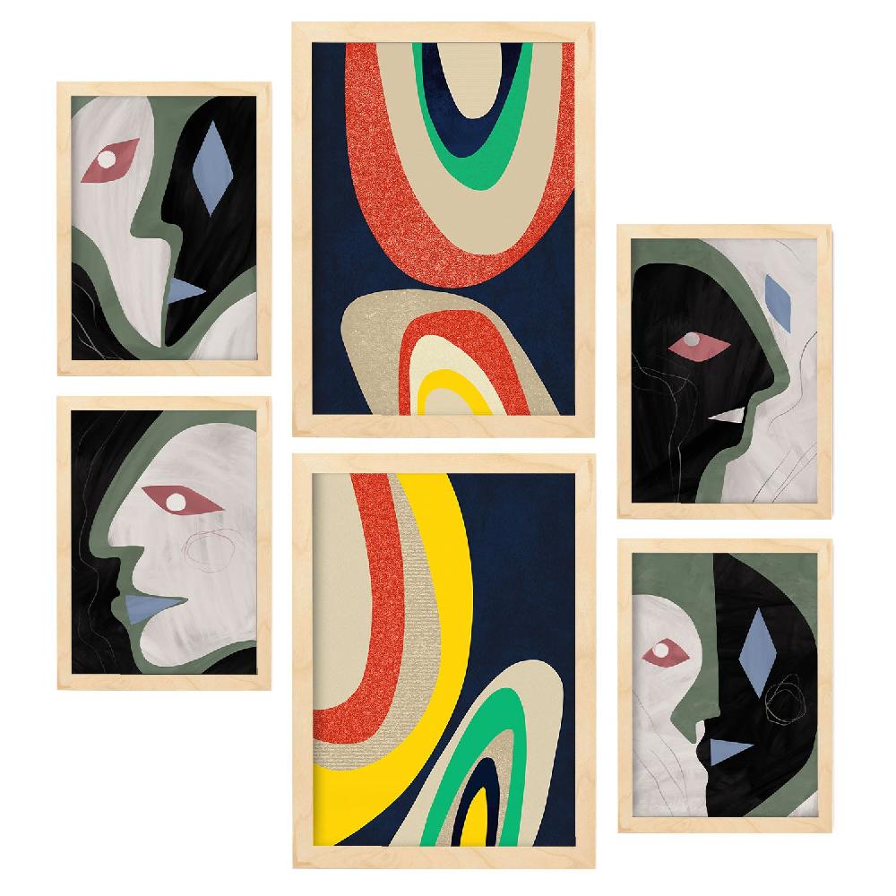Nacnic Nacnic Set De 6 Láminas De Arte Abstracto