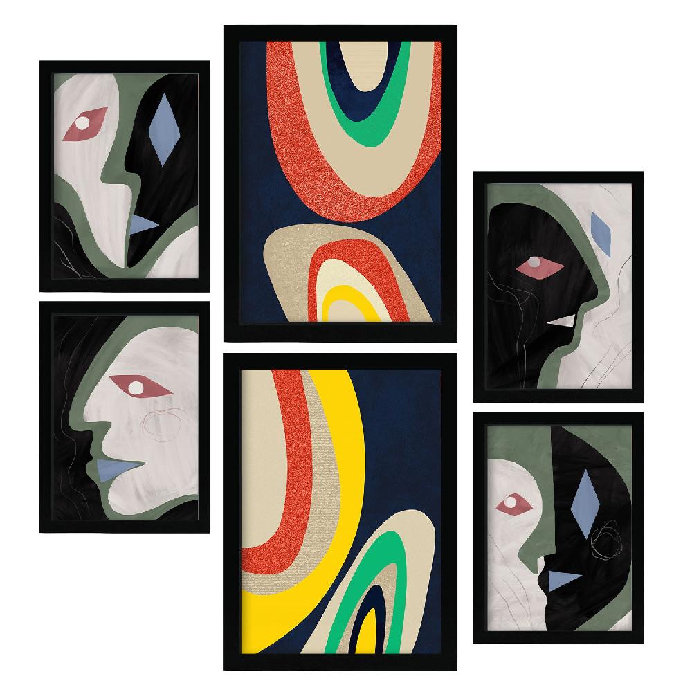 Nacnic Nacnic Set De 6 Láminas De Arte Abstracto
