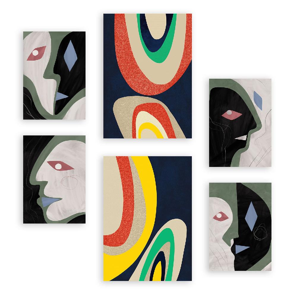 nacnic Nacnic Set de 6 Láminas de Arte Abstracto