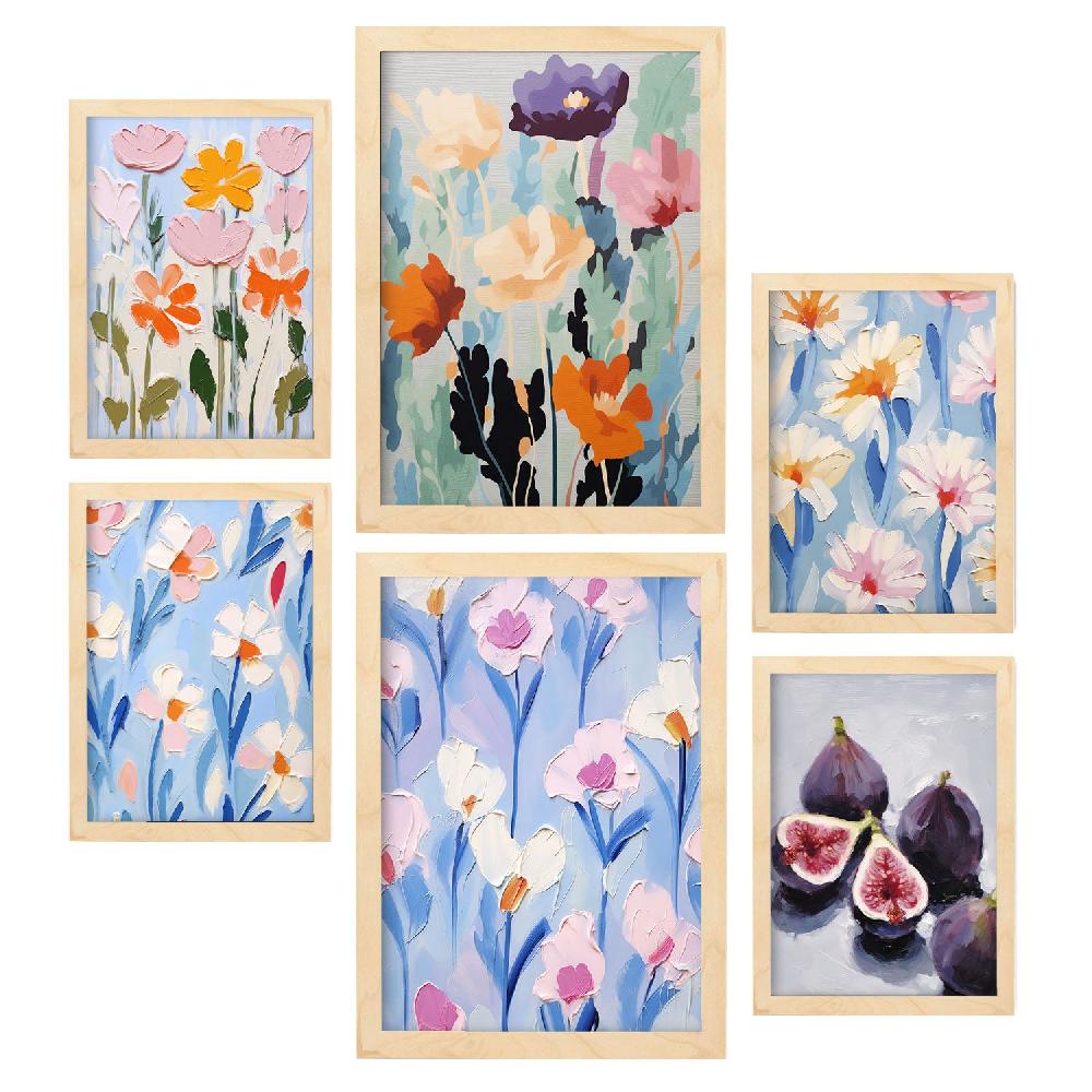 Nacnic Nacnic Set De 6 Láminas De Flores E Higos