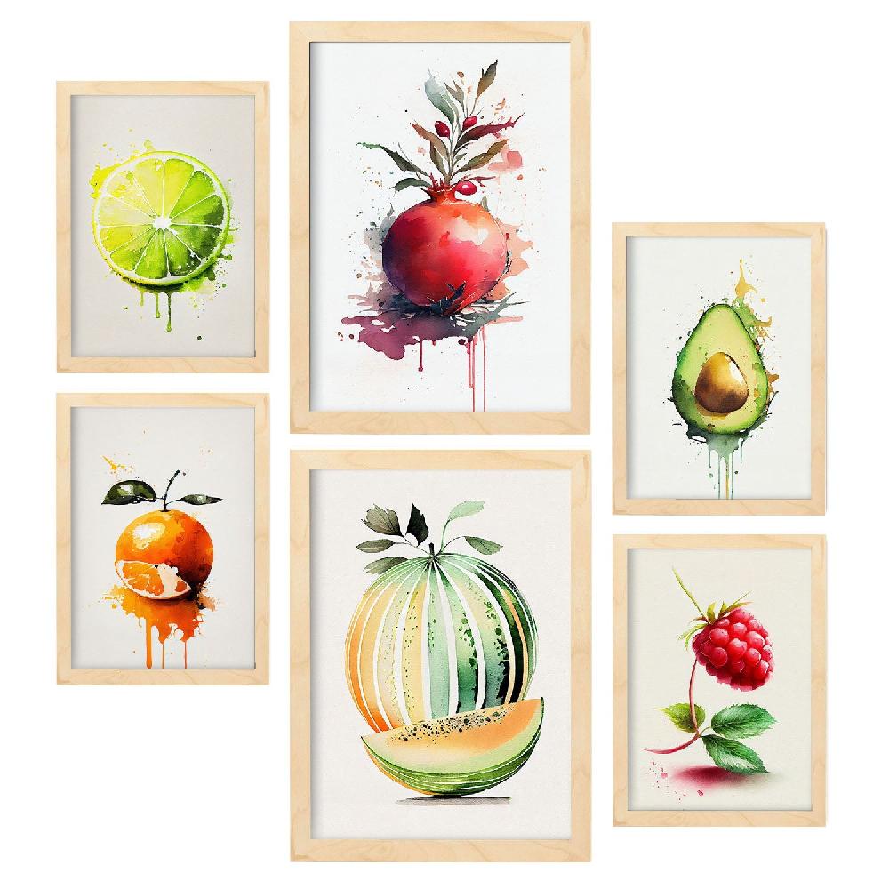 Nacnic Nacnic Set De Frutas En Acuarela_03 Láminas