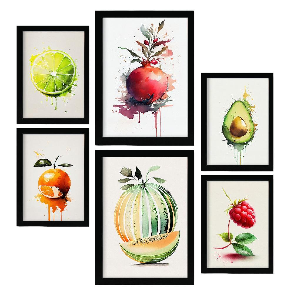 nacnic Nacnic Set de Frutas en Acuarela_03 Láminas