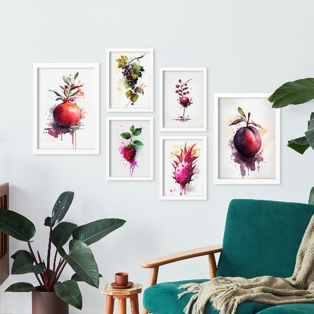 Nacnic Nacnic Set De Frutas En Acuarela - Láminas