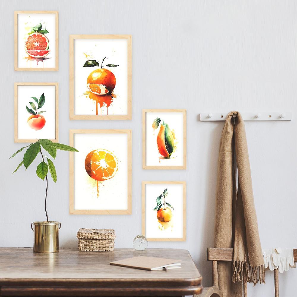 Nacnic Nacnic Set De Laminas De Frutas Acuarela