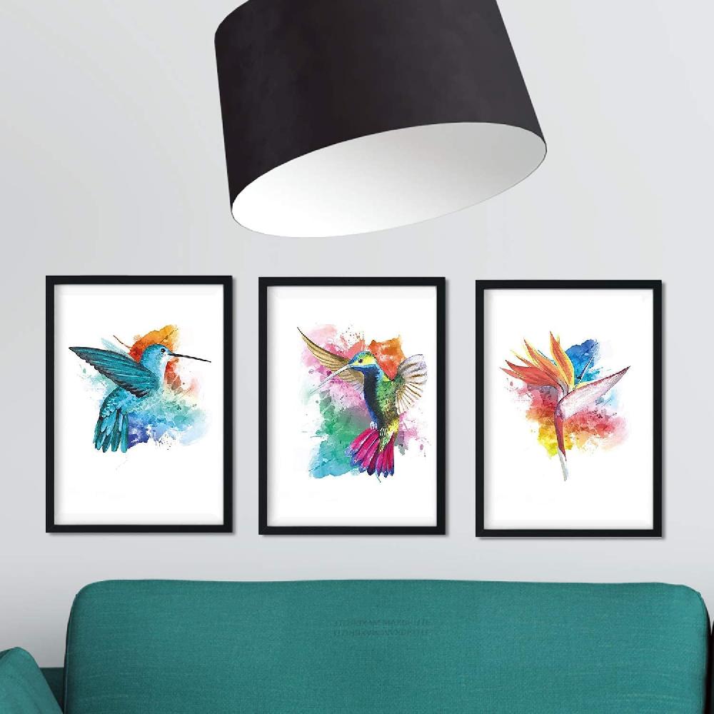 Nacnic Pack De 3 Láminas Acuarela De Pájaros