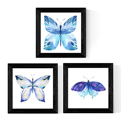 nacnic Pack de 3 láminas de Mariposas