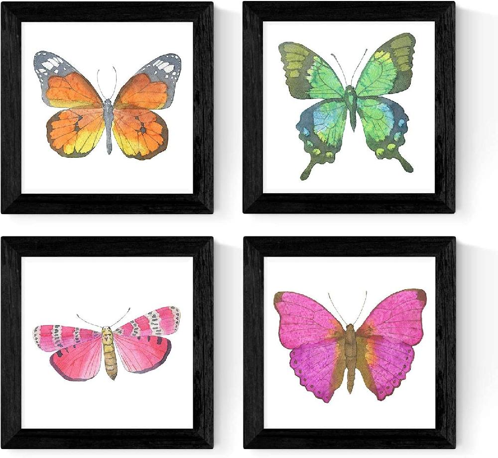 nacnic Pack de 4 láminas de Mariposas
