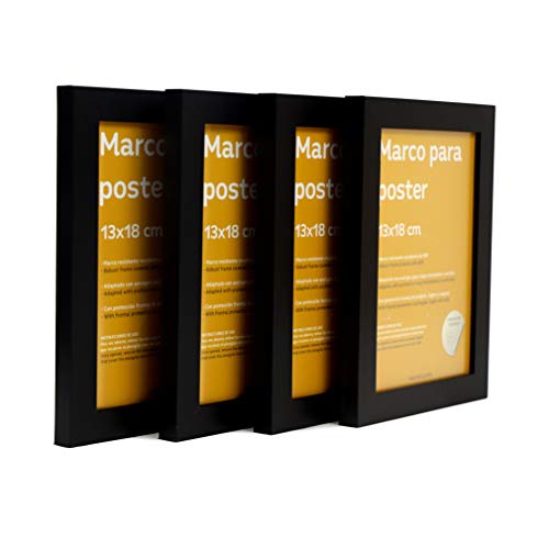 Nacnic Pack De 4 Láminas Marco Pequeños NEGRO