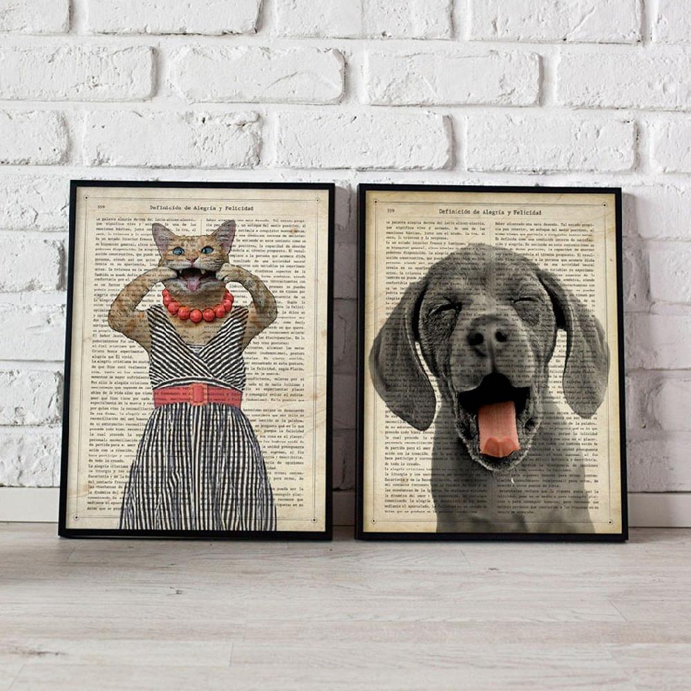 nacnic Pack de Láminas Acuarela Animales Burlones