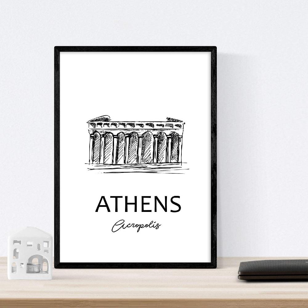 Nacnic Pack De Láminas De Atenas - Acropolis
