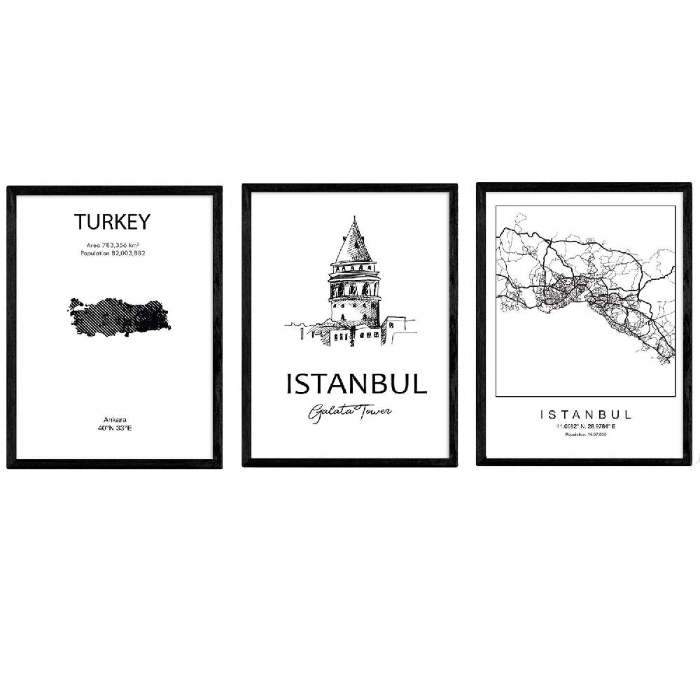 nacnic Pack de láminas de Estambul y Turquia