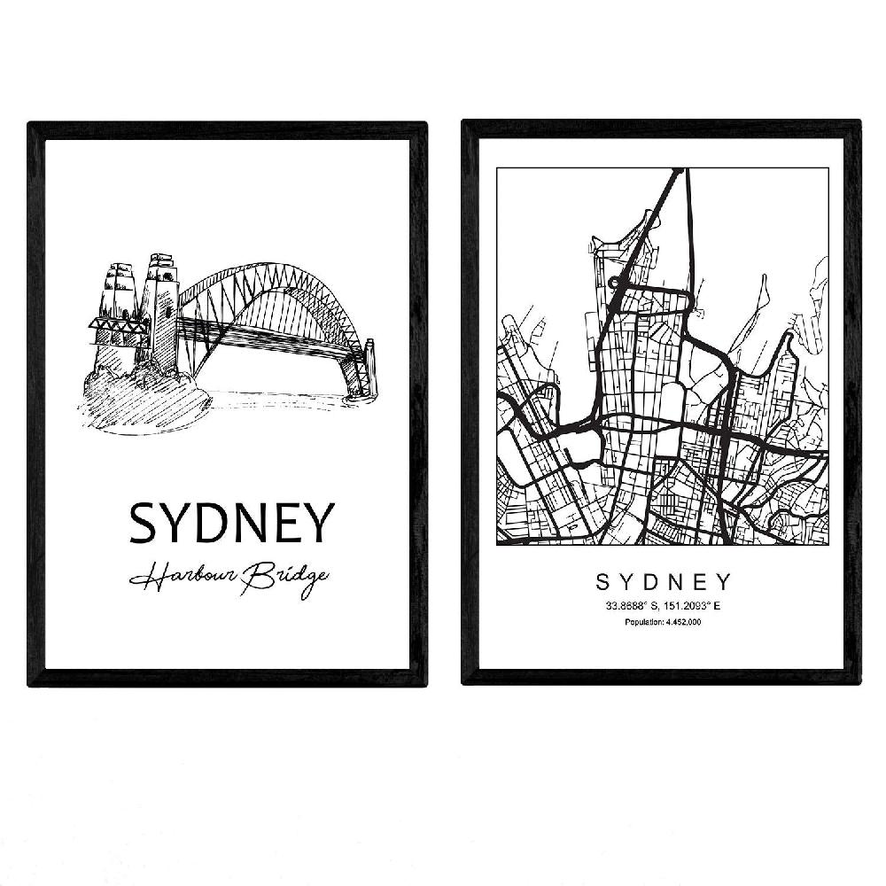 nacnic Pack de láminas de monumentos de Sydney