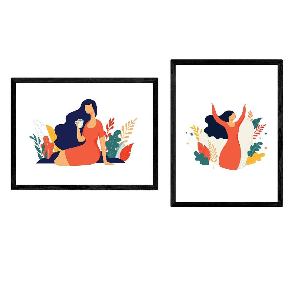 nacnic Pack de láminas de mujeres buenos días