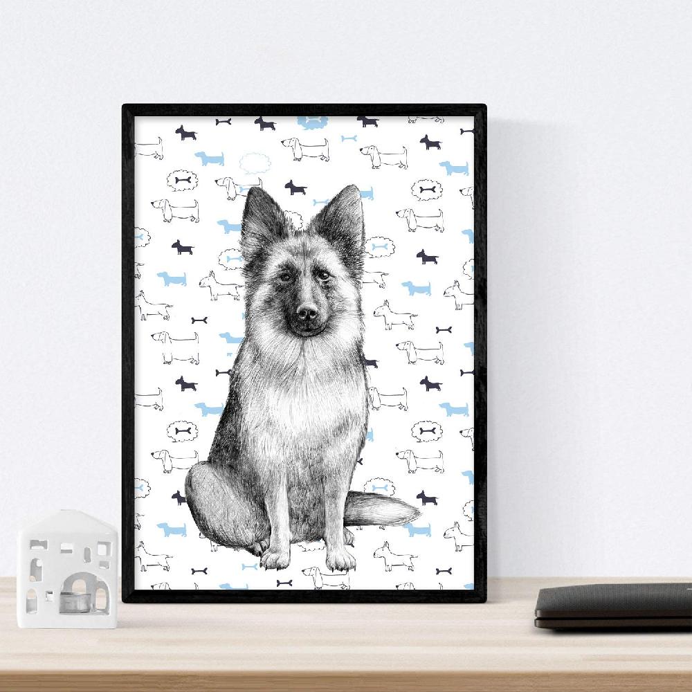 Nacnic Pack De Láminas De Perros De Raza Colores