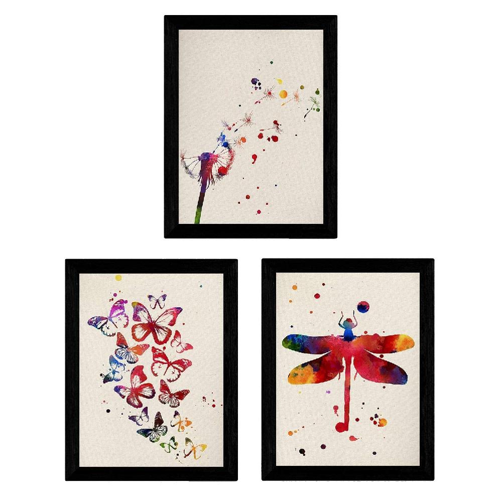 nacnic Pack de láminas estilo acuarela Natura