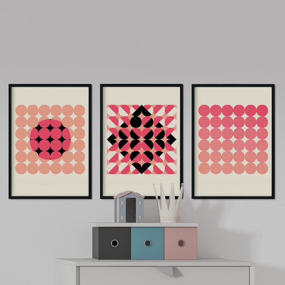 Nacnic Pack De Láminas Rosa Abstractas Geométricas