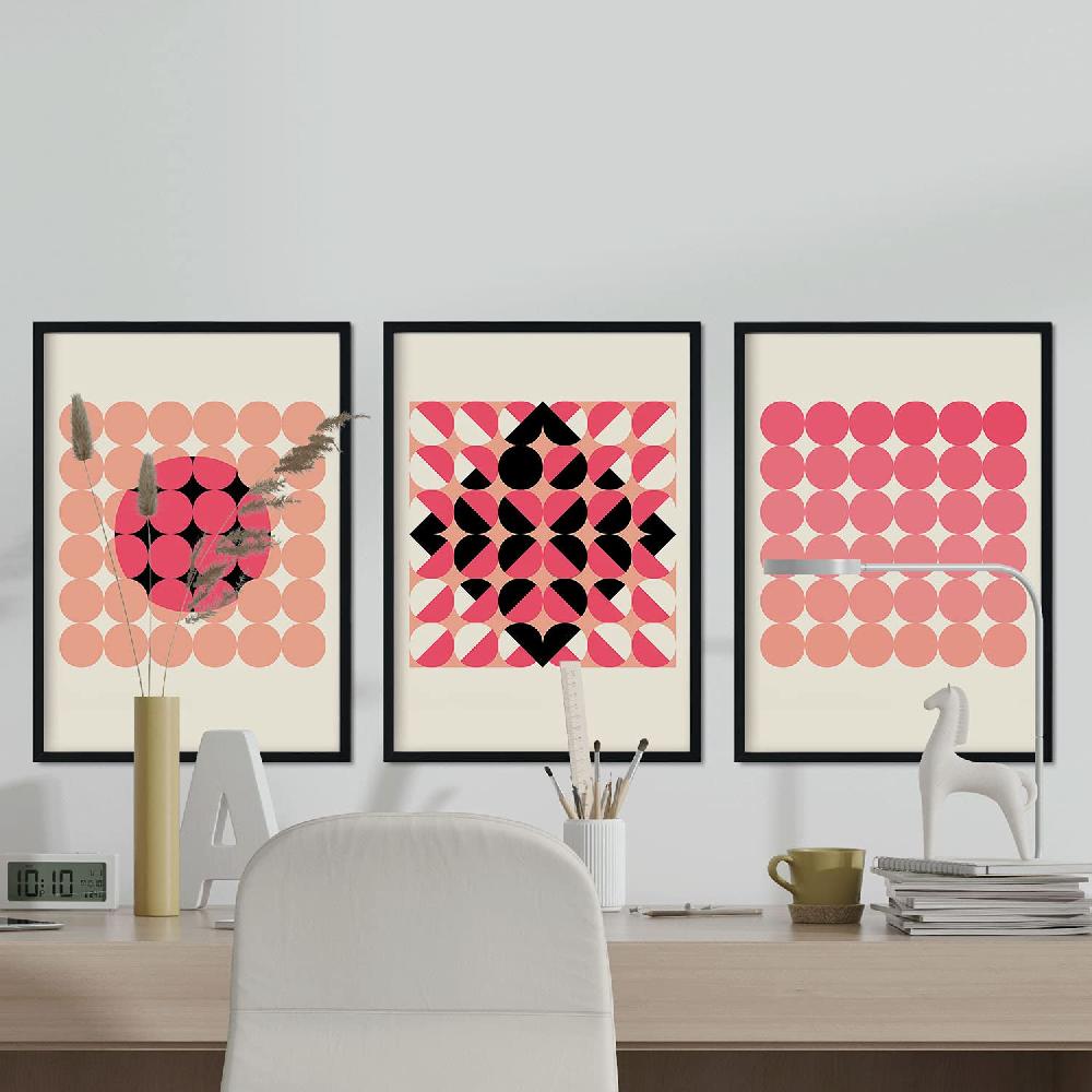 Nacnic Pack De Láminas Rosa Abstractas Geométricas