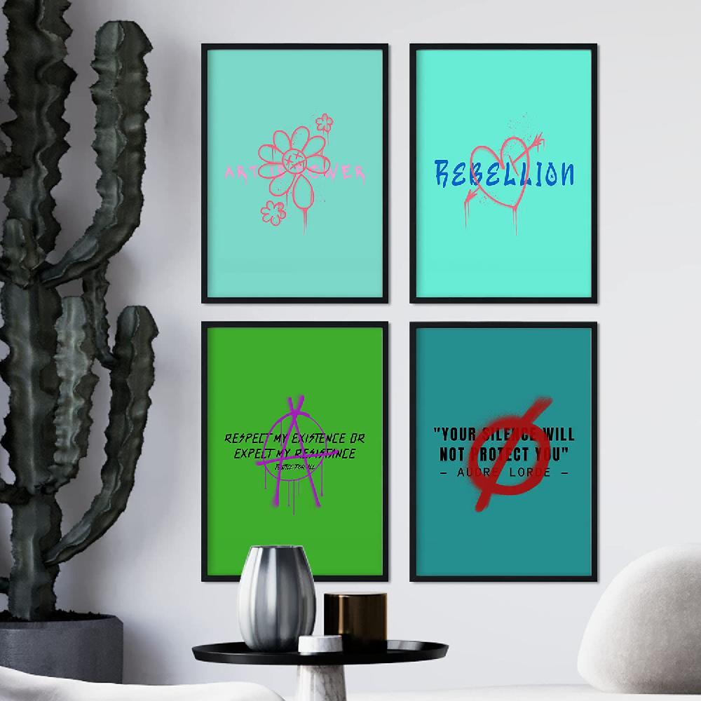 Nacnic Pack Lámina Grafitero Minimalista Colorida