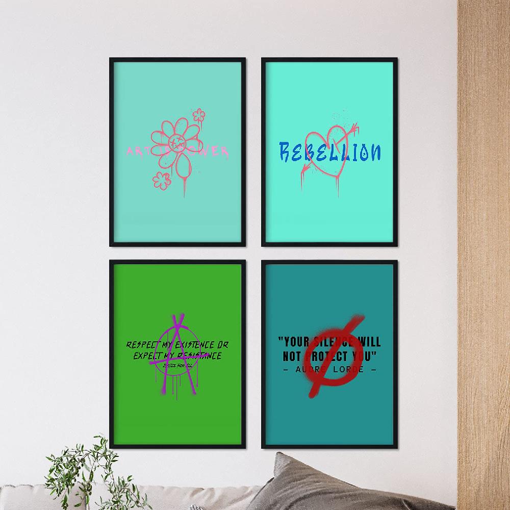 Nacnic Pack Lámina Grafitero Minimalista Colorida