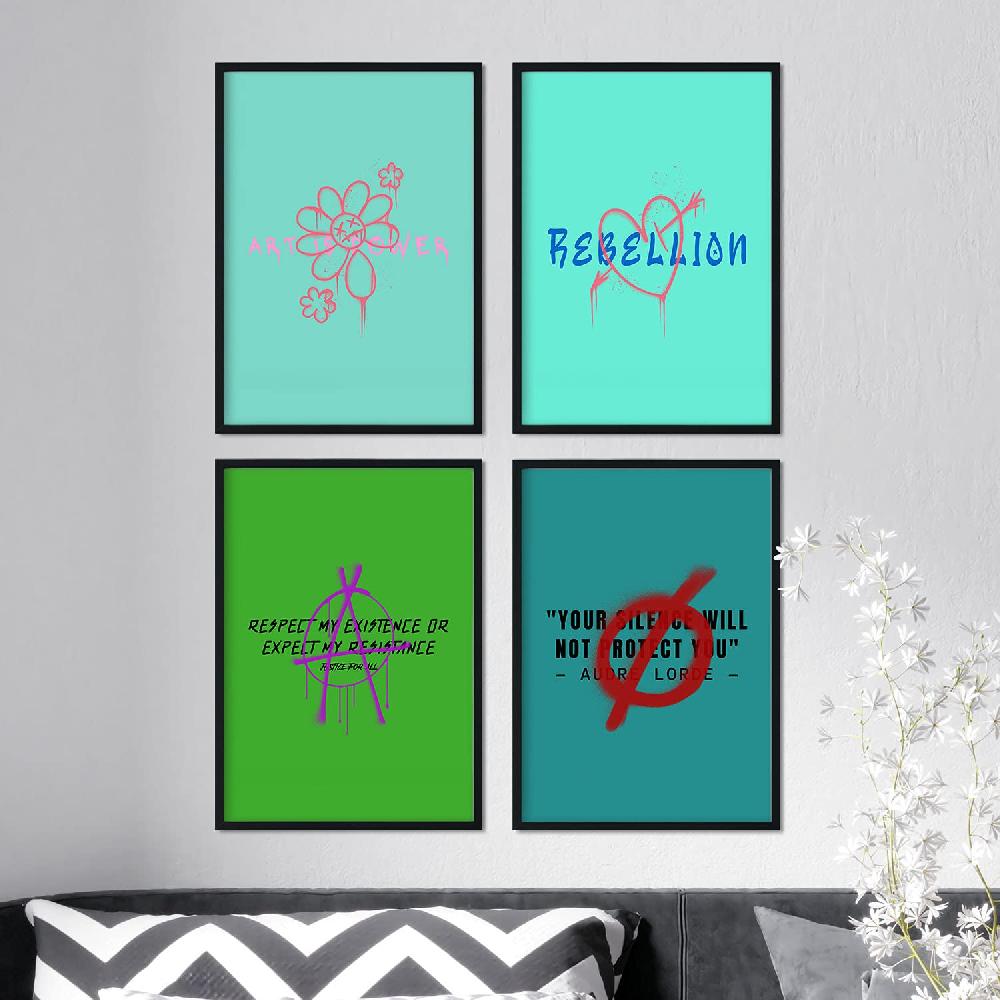 Nacnic Pack Lámina Grafitero Minimalista Colorida