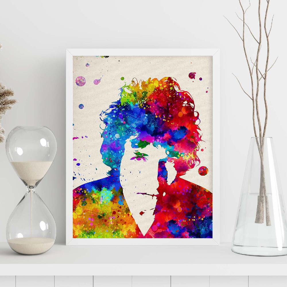 Nacnic Póster Acuarela De Bob Dylan