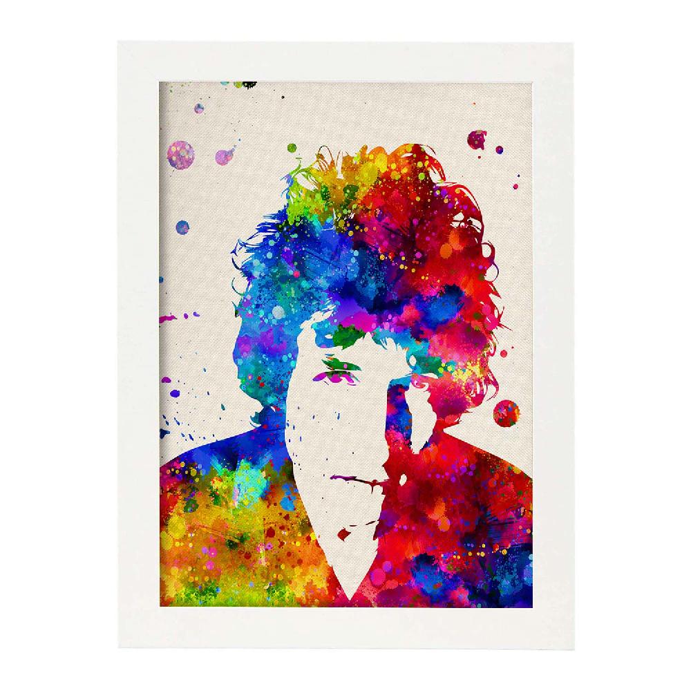 Nacnic Póster Acuarela De Bob Dylan