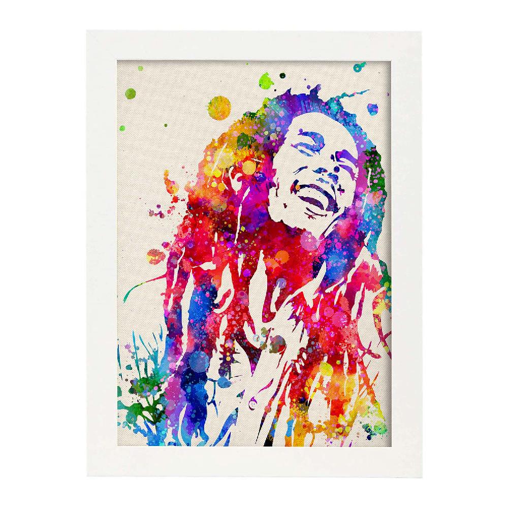 Nacnic Póster Acuarela De Bob Marley