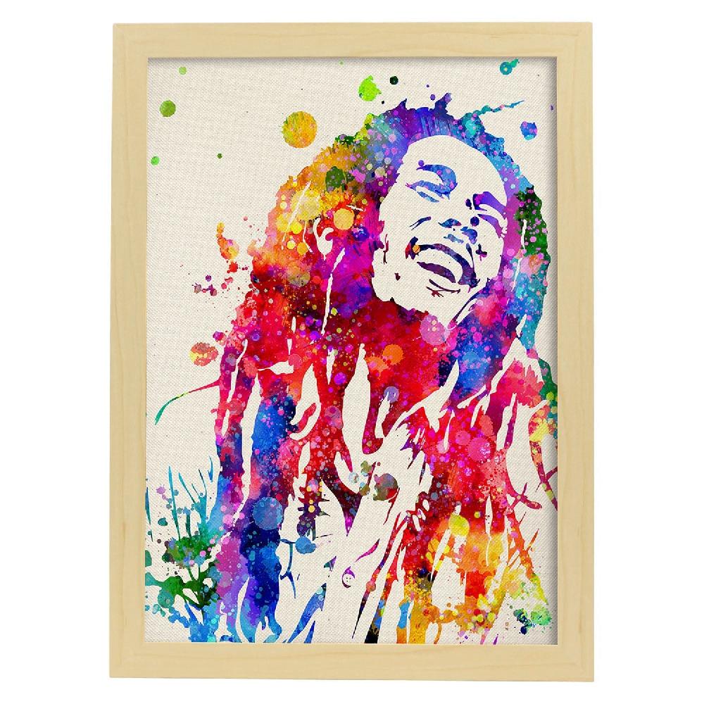 Nacnic Póster Acuarela De Bob Marley