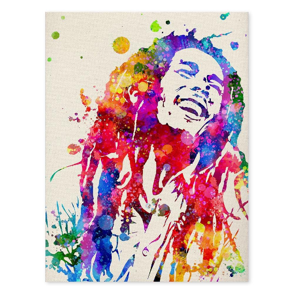 nacnic Póster Acuarela de Bob Marley