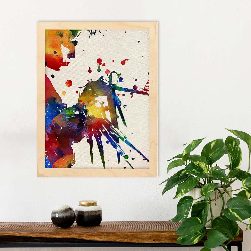 Nacnic Poster Acuarela De Eduardo Manostijeras