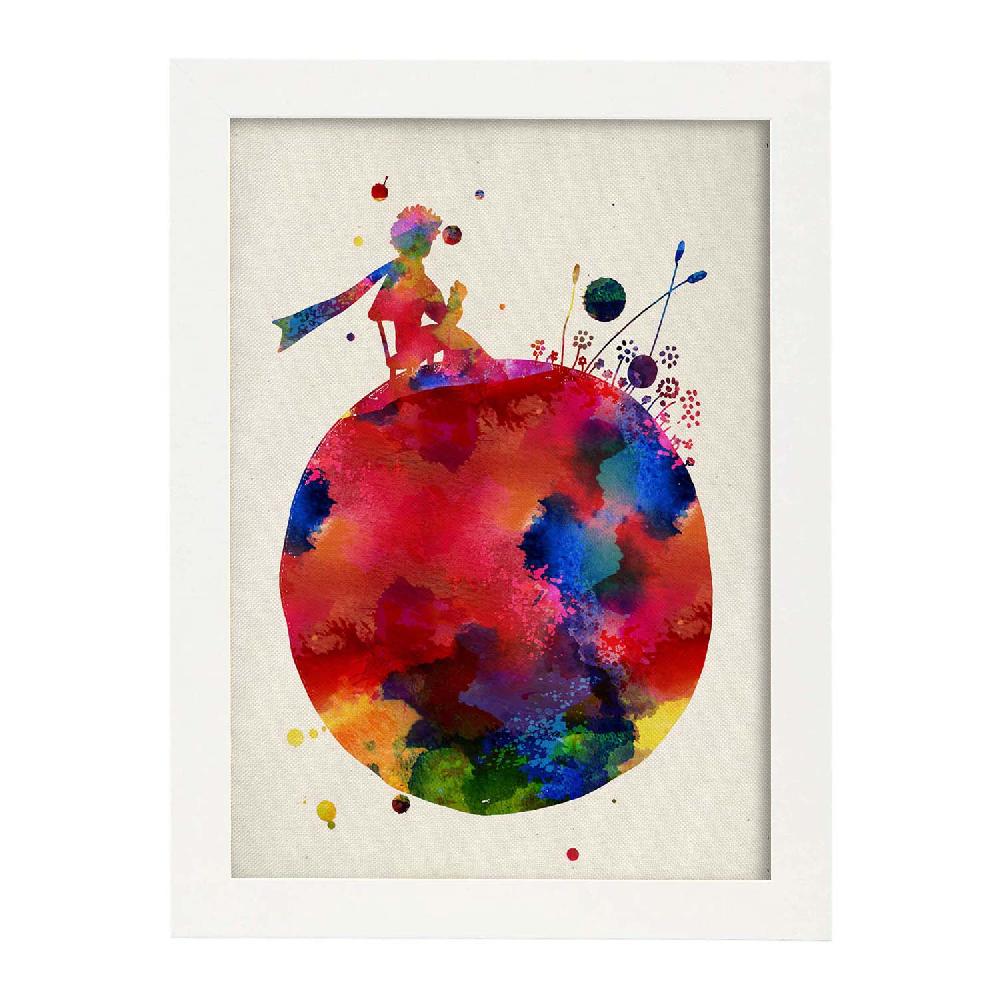 Nacnic Póster Acuarela De El Principito Sentado