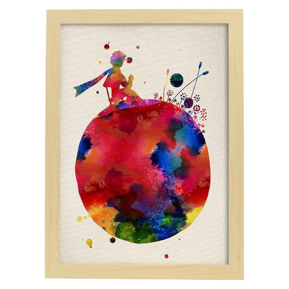 Nacnic Póster Acuarela De El Principito Sentado