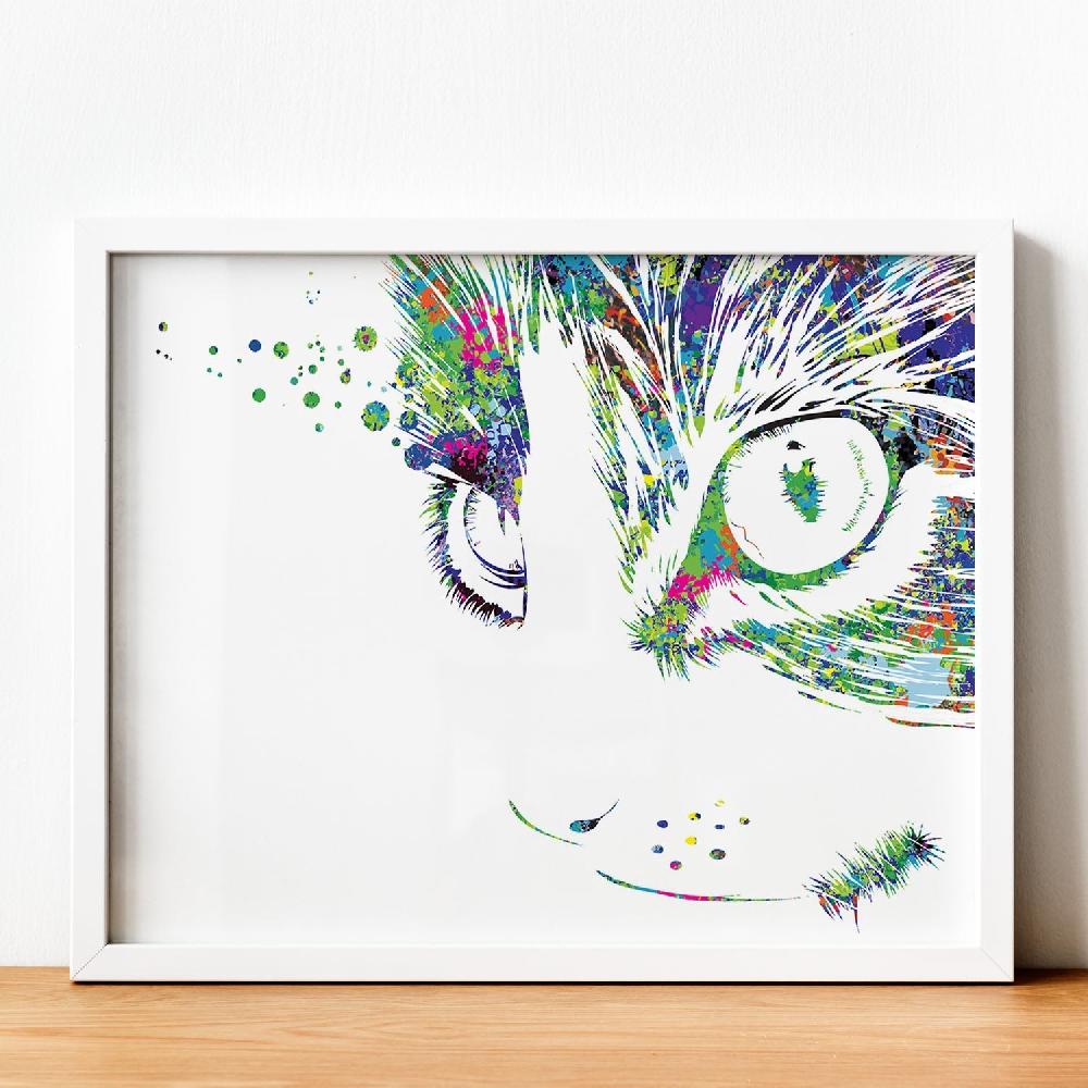 nacnic Póster Acuarela de Gato