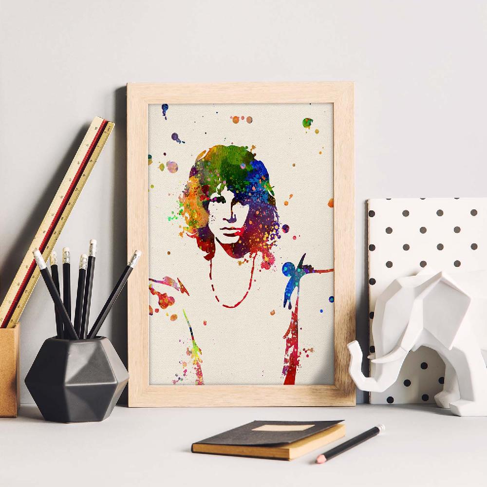 Nacnic Póster Acuarela De Jim Morrison