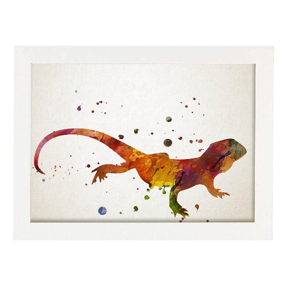 Nacnic Poster Acuarela De Lagarto