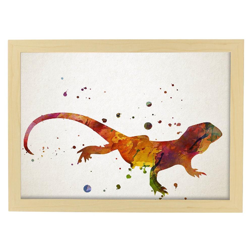 Nacnic Poster Acuarela De Lagarto