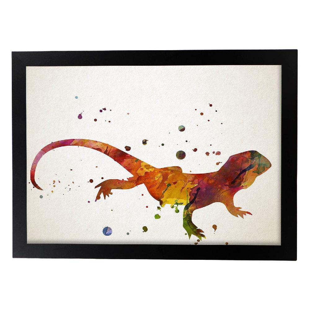 Nacnic Poster Acuarela De Lagarto