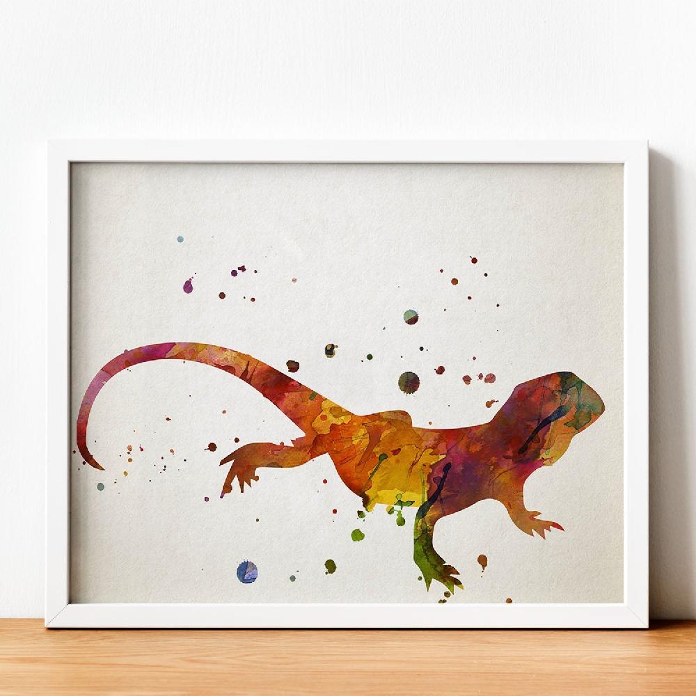nacnic Poster Acuarela de Lagarto
