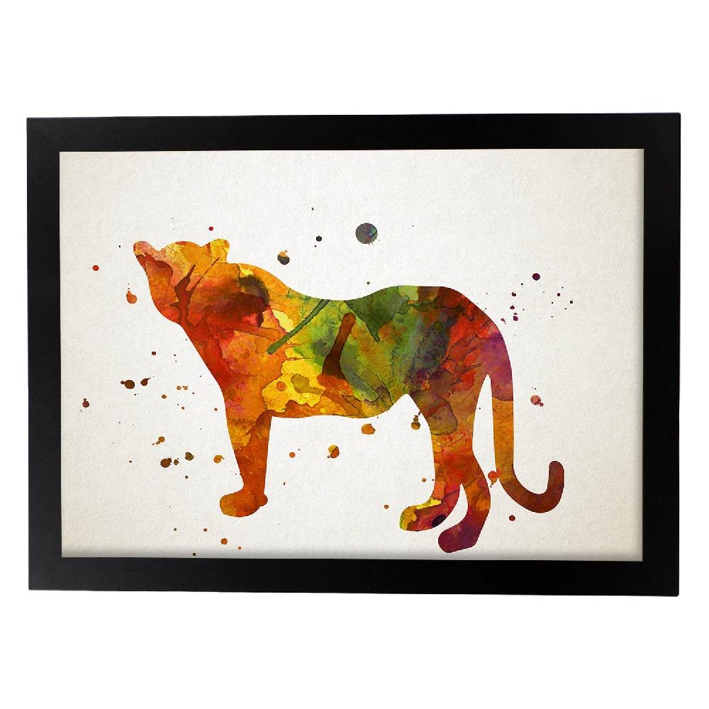 Nacnic Póster Acuarela De Leopardo