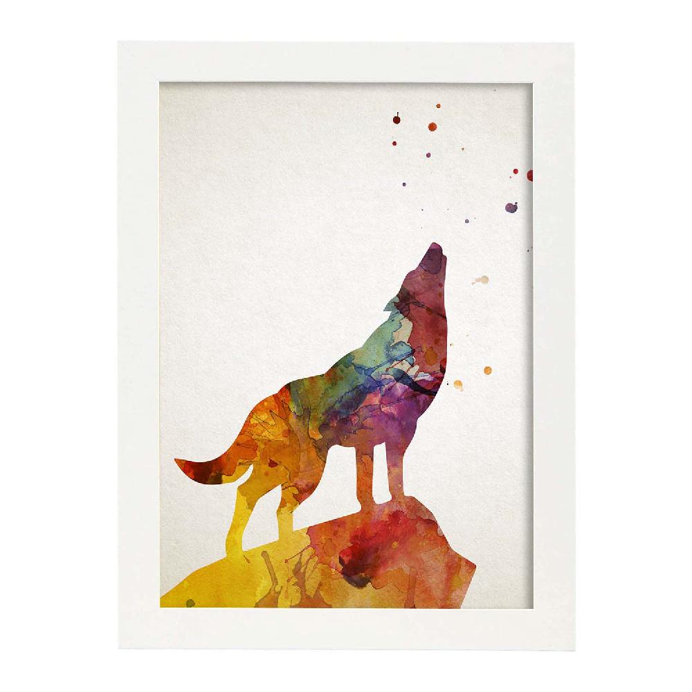 Nacnic Poster Acuarela De Lobo