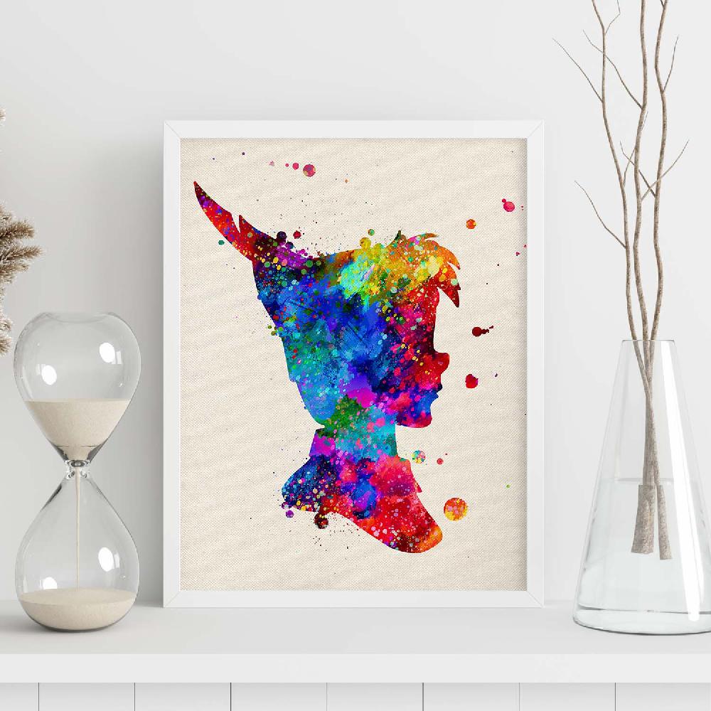 Nacnic Póster Acuarela De Peter Pan