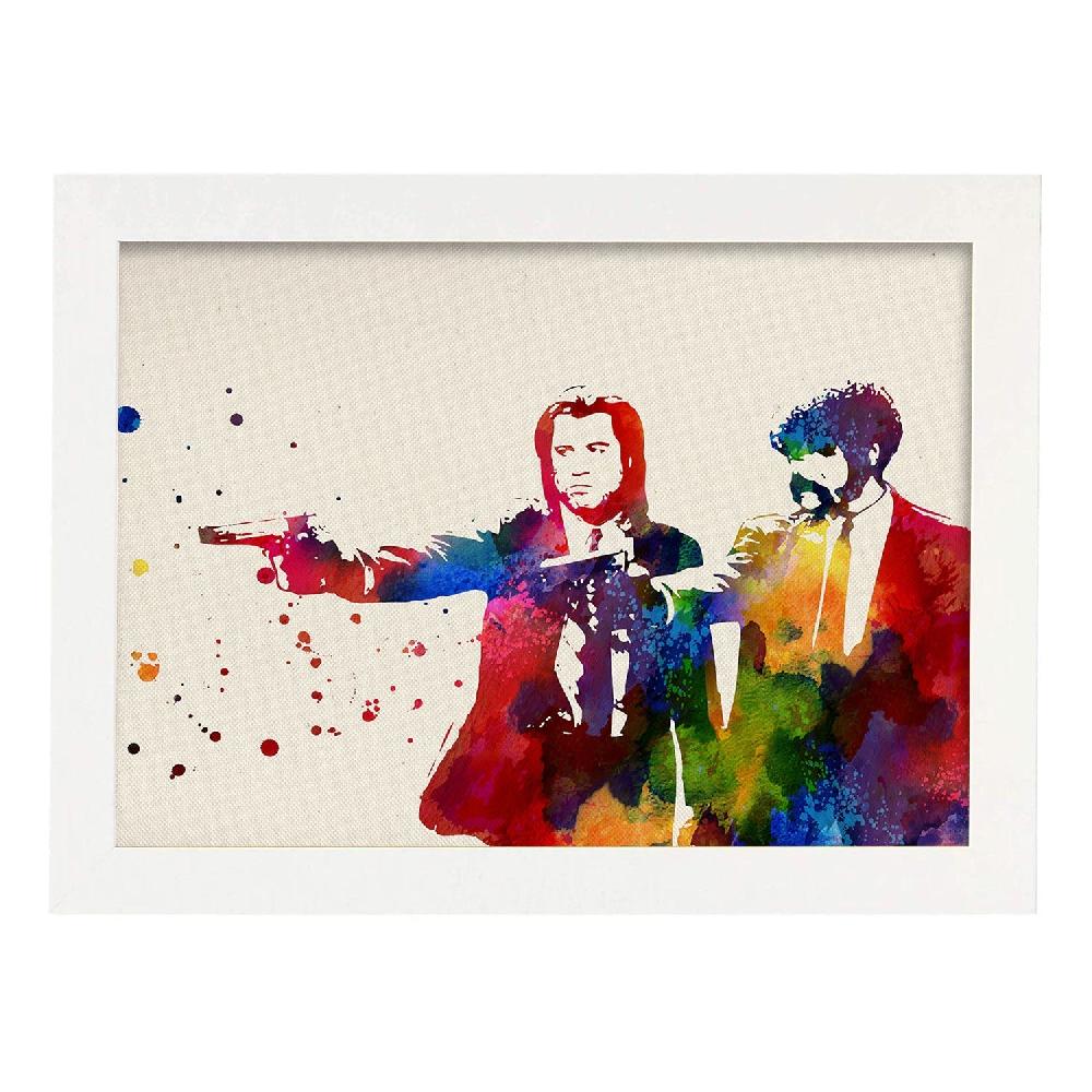 Nacnic Póster Acuarela De Pulp Fiction
