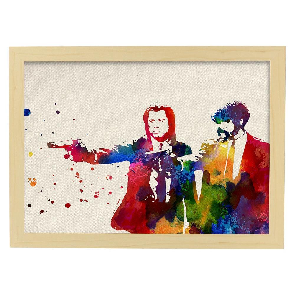 Nacnic Póster Acuarela De Pulp Fiction
